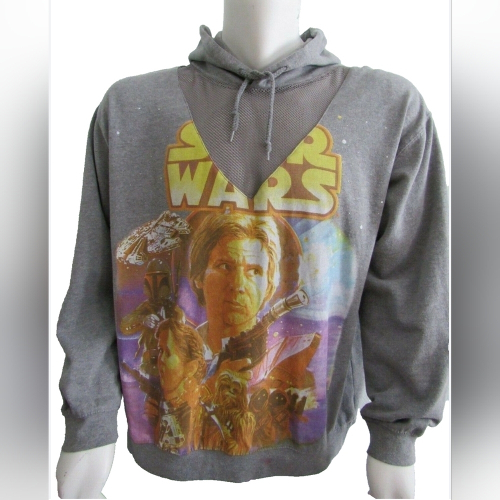 STAR WARS Screen Print Mesh Hoodie XXL